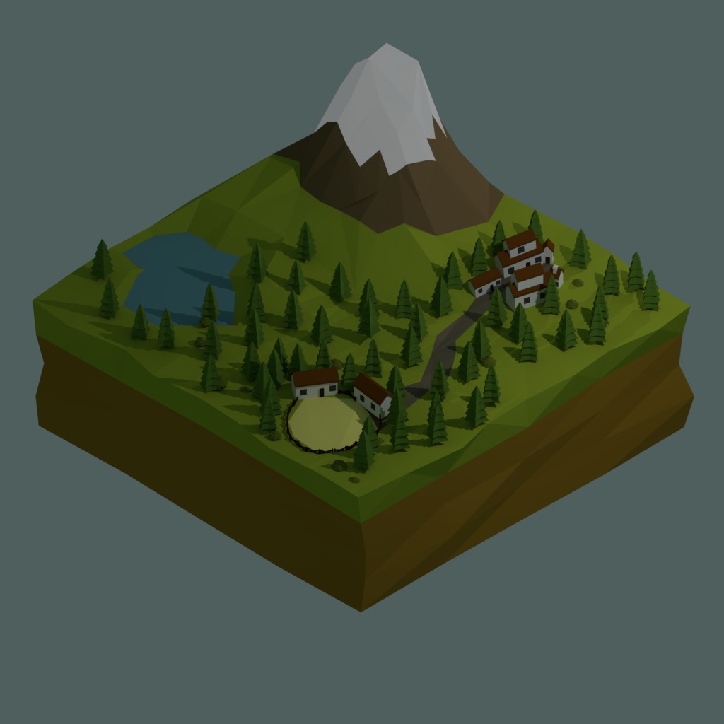 Low poly Mountain preview image 1